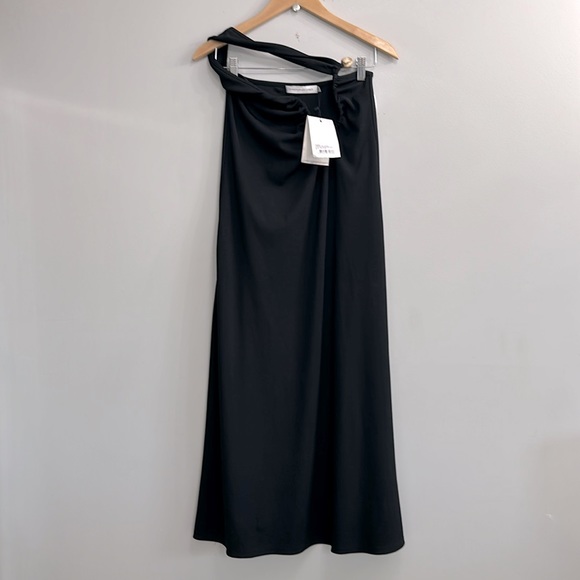 Christopher Esber Skirts | Floating Belt Ruched Quartz Skirt Black - Picture 5 of 10
